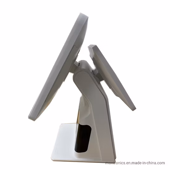 Terminale POS bianco da 15,6 pollici e sistema POS per registratore di cassa con scansione a infrarossi e display cliente