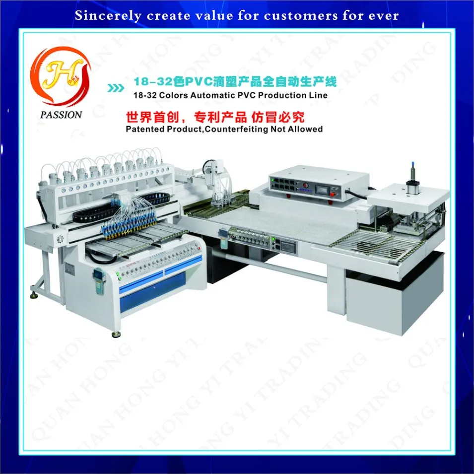 Attrezzatura per gocciolamento logo automatico per etichette per indumenti in silicone PVC a 32 colori per macchina per la produzione di toppe in gomma